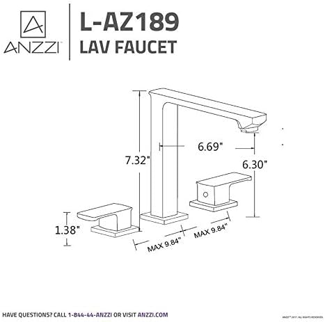 Anzzi Alpine 8 אינץ 'נפוץ שני ידית כיור אמבטיה ברז בניקל מוברש מסחרי | סיפון סיפון כיורי סיפון ברז לשירותים